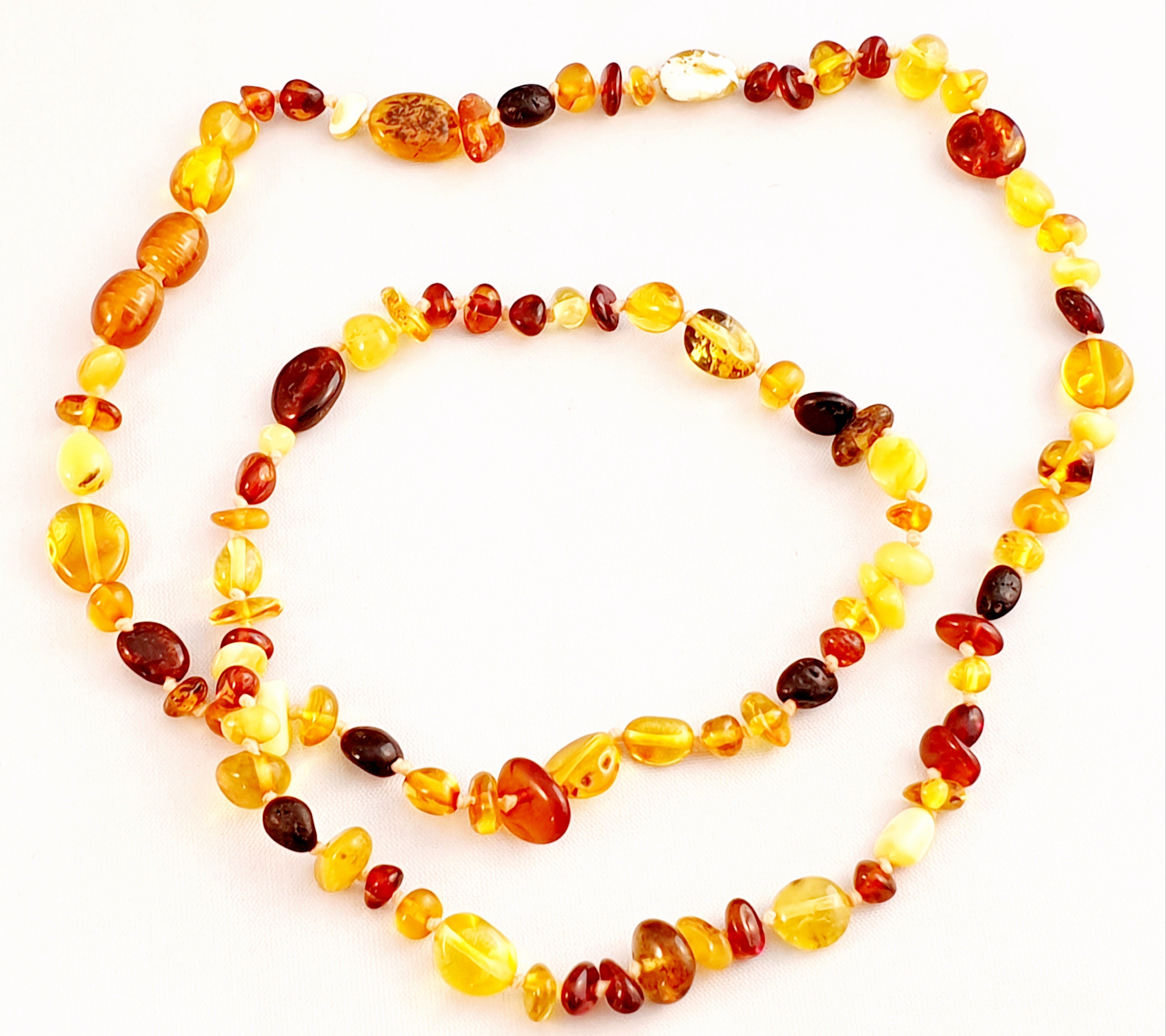 Baltic Mixed Amber bead Adult Necklace - The Beaded Bub