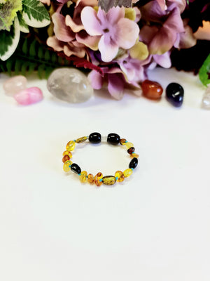 Rainbow Amber Bracelet/Anklet-11.5 cm