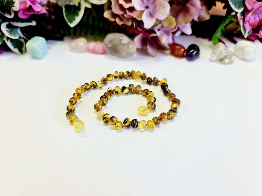 Large Round Green Amber Necklace