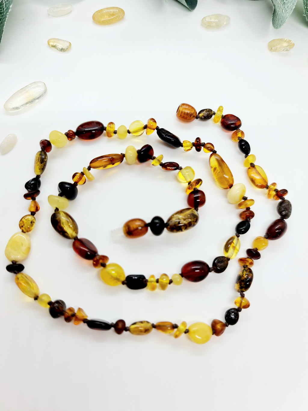 Adult Rainbow Amber Necklace