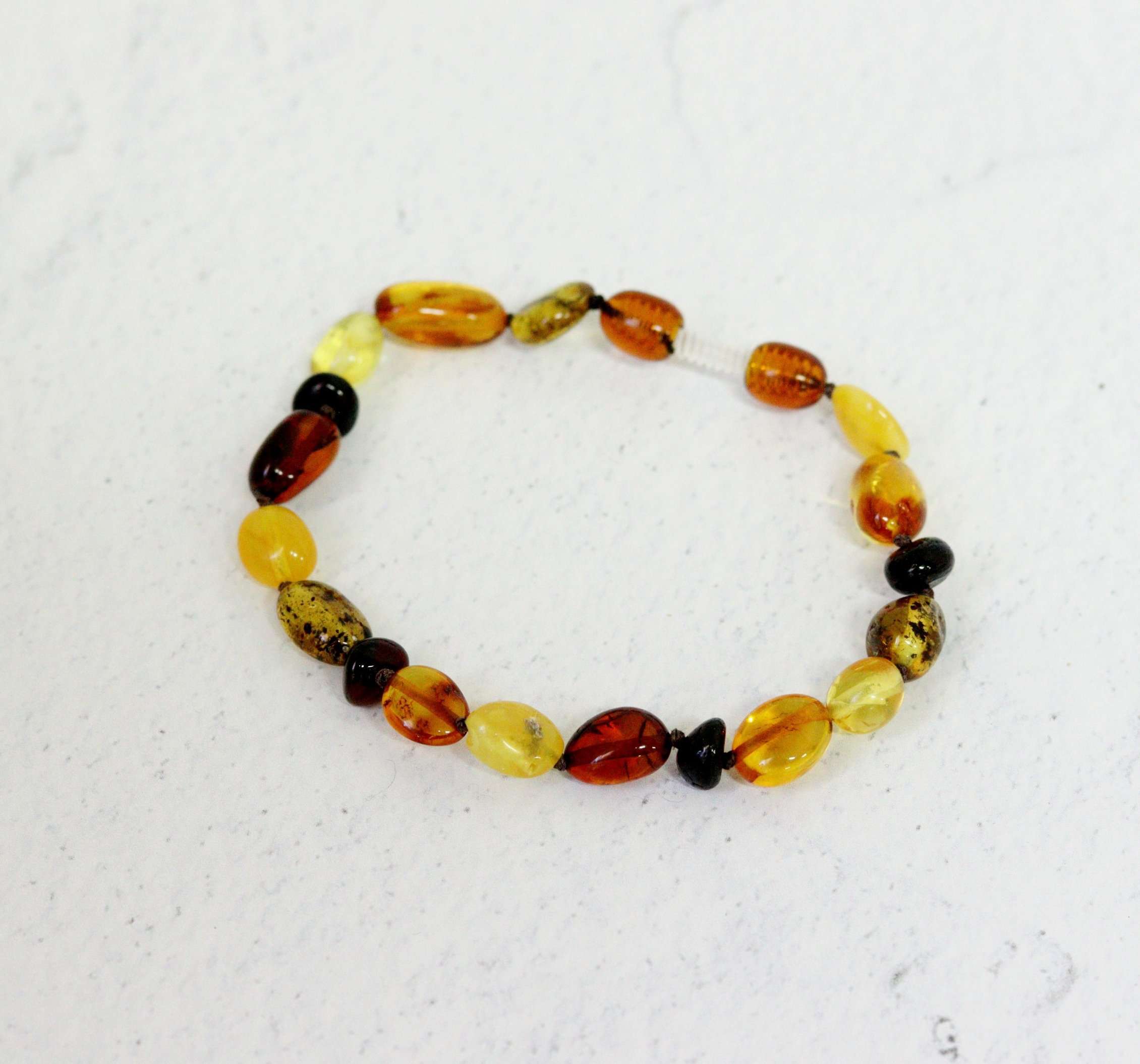 Large Rainbow Adult Amber Bracelet/ Anklet