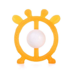 Silicone Toy  - Nano Silver Yellow Deer Rattle Silicone Toy - The Beaded Bub