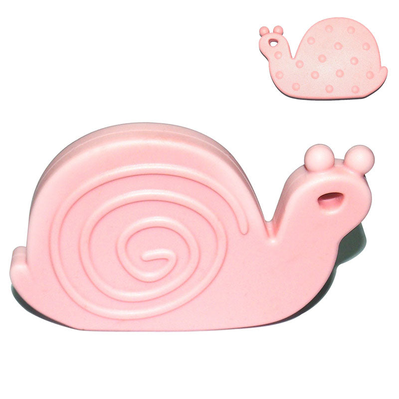 Silicone Toy  - Pink Snail Silicone Toy - The Beaded Bub